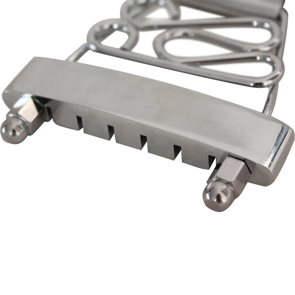 Short  Tailpiece 6-string Guitar Bridge Archtop Jazz Guitars Chrome