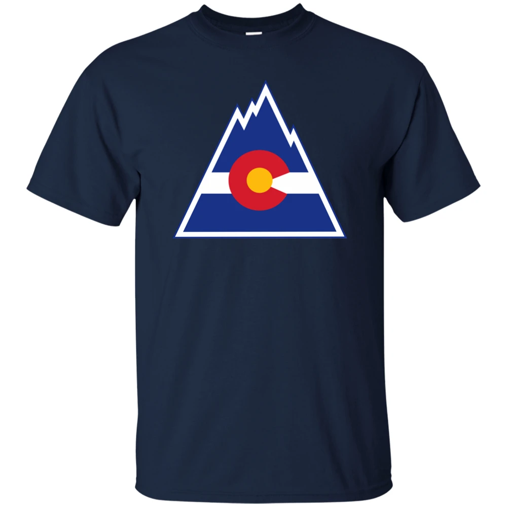 Colorado Denver Rockies Hockey Defunct Retro Jersey Logo T-Shirt Streetwear Casual Tee Shirt |
