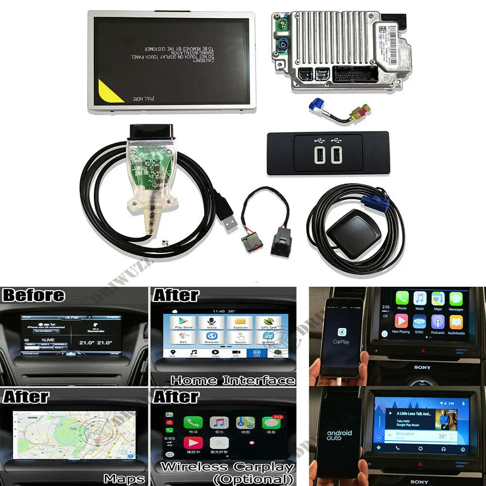 Driwuzz For Factory Sync 2 To Sync 3 Upgrade Kit 3 4 Fit For Ford Sync3 Apim Module Carplay With With Technical Support Car Multimedia Player Aliexpress