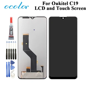 

ocolor For Oukitel C19 LCD Display And Touch Screen 6.49" Digitizer Assembly Replacement With Tools +Adhesive For Oukitel C19