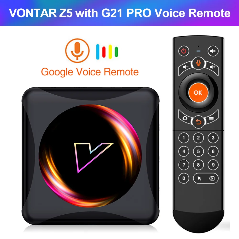 2022 VONTAR Z5 Smart TV Box Android 11 Android 10 4G 64GB RK3318 1080p 4K BT Google Play Youtube Media player TVBOX Set Top Box