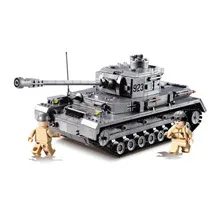 

KAZI Building Blocks Century Military Series Germany Armored Forces Panzer IV F2 Type Assembled Model 82010