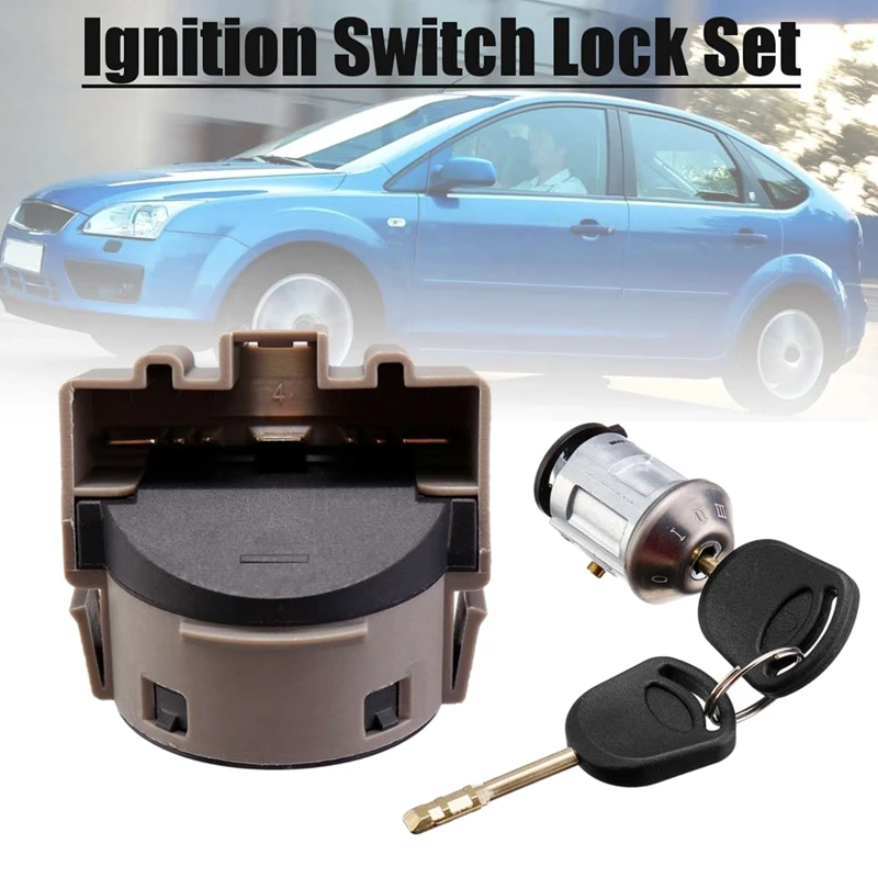 Car Ignition Switch Lock Cylinder with 2 Keys for Ford Focus MK1 Transit Connect 1998-2013 1022184 1677531 | Автомобили и