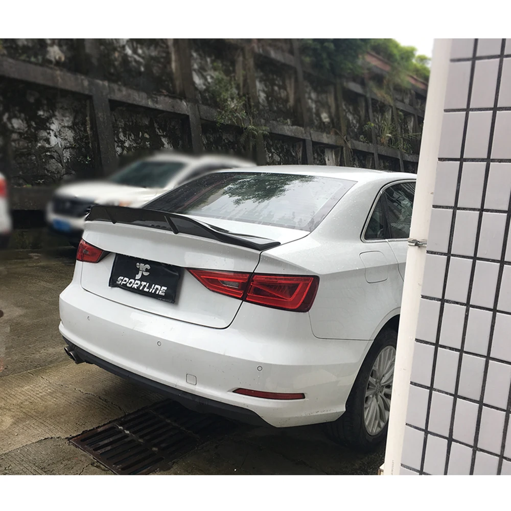Задний спойлер багажника из углеродного волокна для Audi A3 S3 Sline RS3- задний спойлер багажника Крышка