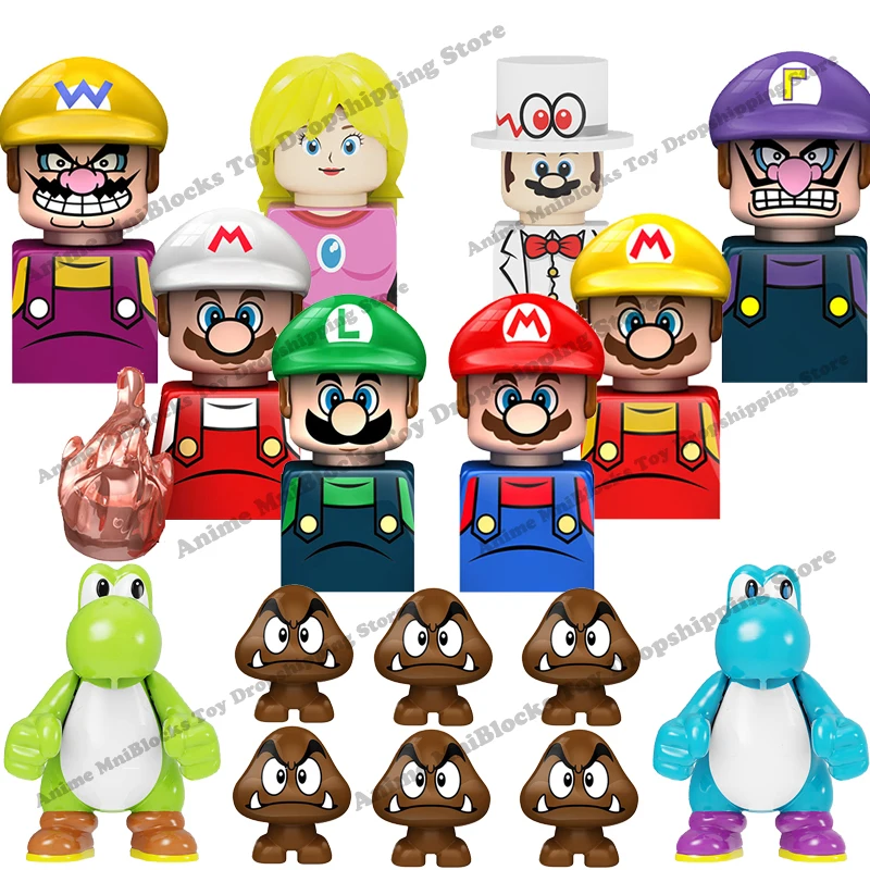 KDL 805 CY8001 блоки Super Mario Bros Луиджи мини Экшн-фигурки строительные игрушки Кирпичи