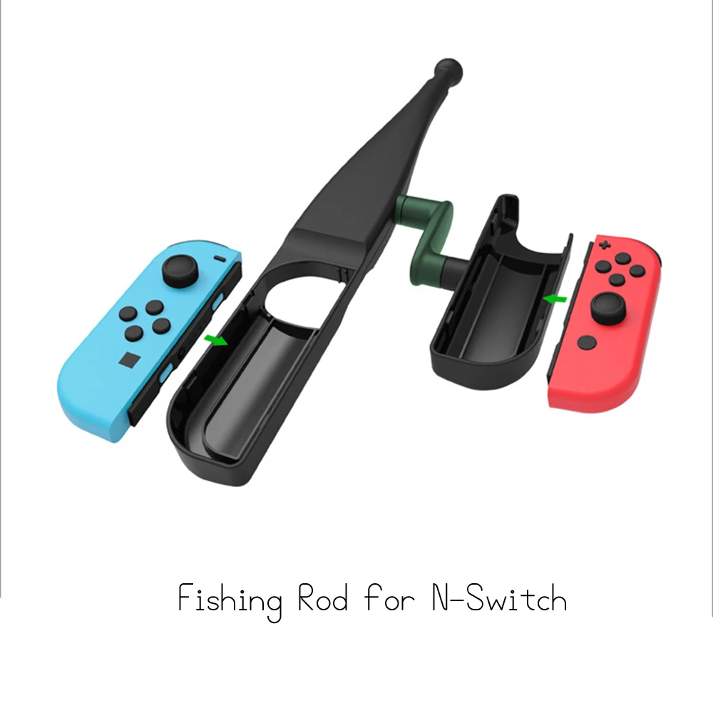 Fishing Rod for Nintend Switch Joy-Con Accessories Fishing Game Kit for Switch Controller Strike Bundle Somatosensory Joypad
