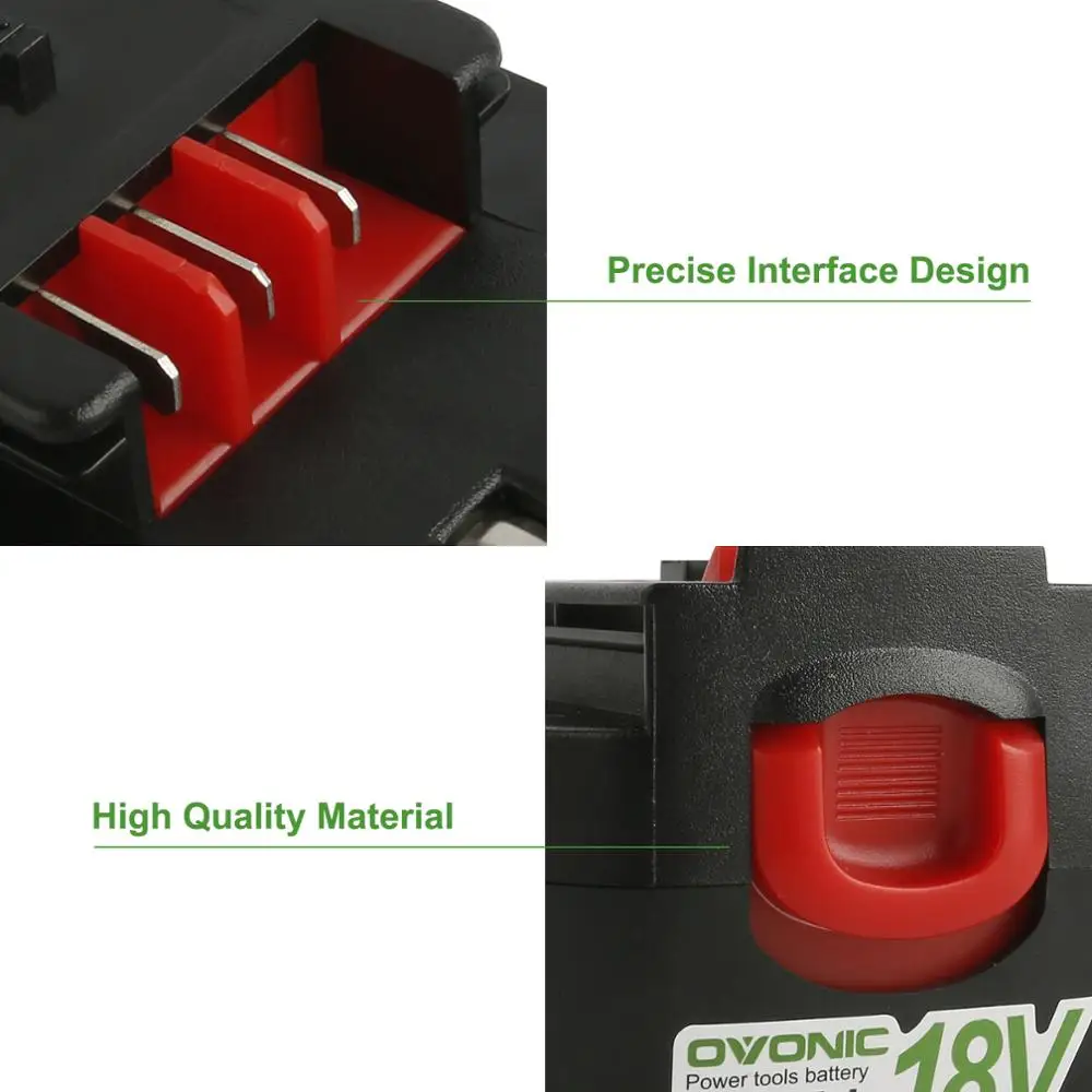 OVONIC 3800 мА/ч 15S1P 18V 2 пачки никель металл гидридного Батарея для черный и Decker