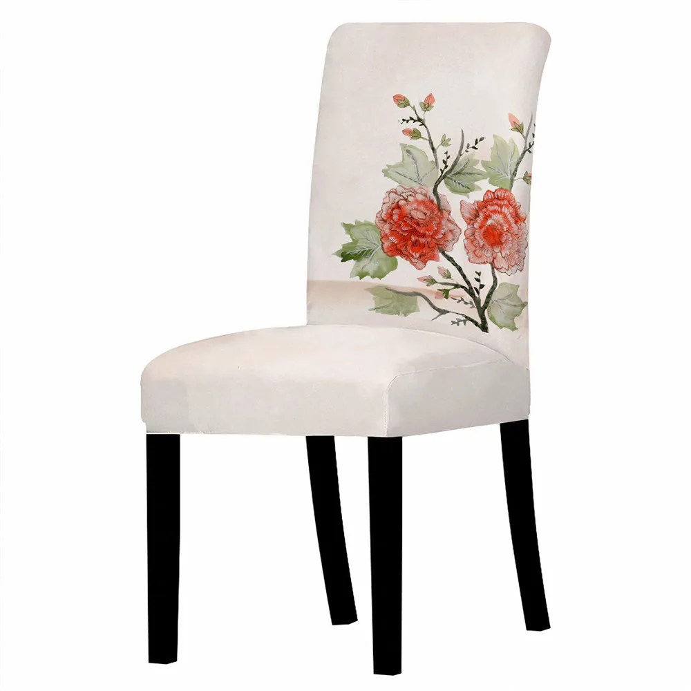 Universal Chair Covers Printed Elastic Stretch Universal Chair Cover Slipcovers For Dining Room Wedding Banquet Hotel
