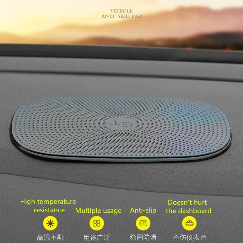 Car Dashboard Sticky Anti-Slip Mat Auto Non-Slip Gel Pad Mobile Phone Perfume Ornaments Sundries Holder Pad Car Interior Styling