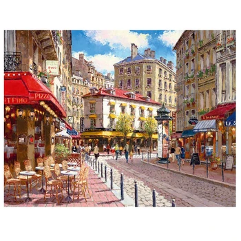 

European Town Street landscape Diamond painting Quaint shops Cross Stitch Rhinestone Embroidery Home kids room DecorationZP-3562
