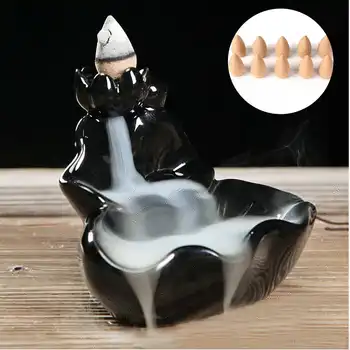 

Backflow Tower Incense Ceramic Burner Fragrance Holder Backflow Censer Aromatherapy Sme Reflux Incense Stick Incense Censer