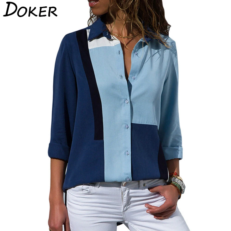 2020 New Fashion Print Women Blouses Long Sleeve Turn-down Collar Chiffon Blouse Shirt Casual Tops Plus Size Elegant Work Shirt 2020 New Fashion Print Women Blouses Long Sleeve Turn-down Collar Chiffon Blouse Shirt Casual Tops Plus Size Elegant Work Shirt