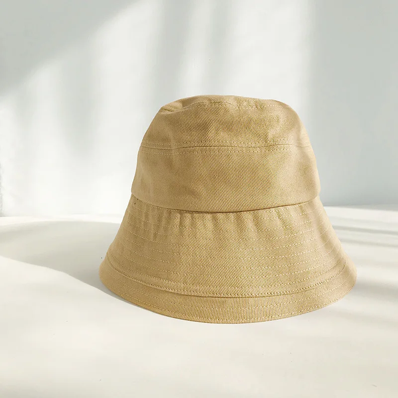barrel cap Khaki SP& CITY черная Рыбацкая шляпа, женская панама, Охотничья одноцветная складная шляпа-ведро, осенняя выразительная Джокер, изогнутая женская шляпа - Цвет: barrel cap Khaki