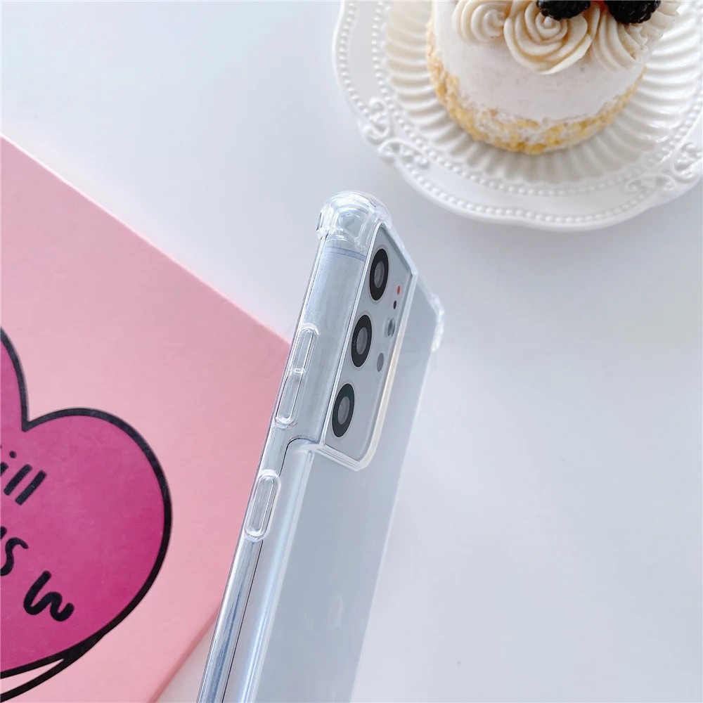 Transparent Shockproof Crossbody Necklace Phone Case with Lanyard Cord