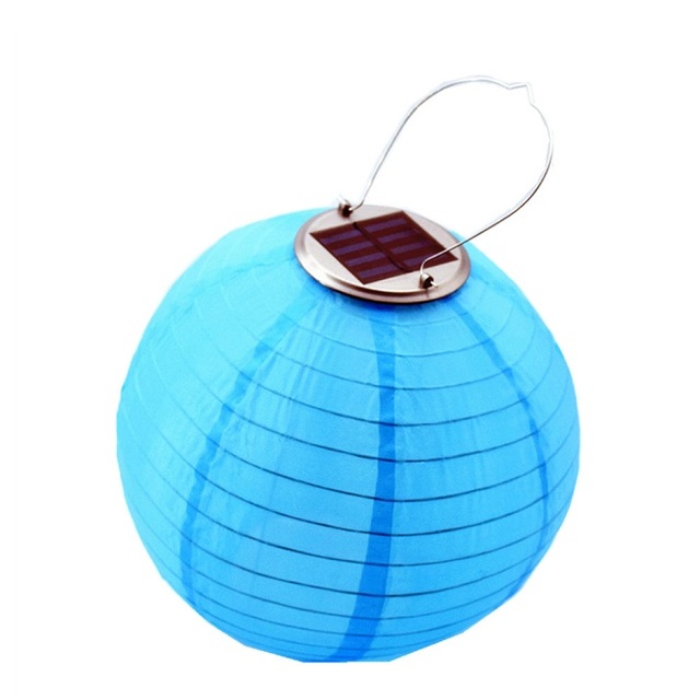 LED Solar Light Lantern Ball Solar Fairy Lights Waterproof Nylon Globe Wedding Garden Decoration With Battery 12inch