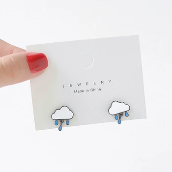 

Shamir Temperament Of South Korea's New Cloud Rain Shape Earrings Contracted Niche Small Earrings Cute Girl Jewelry Gifts