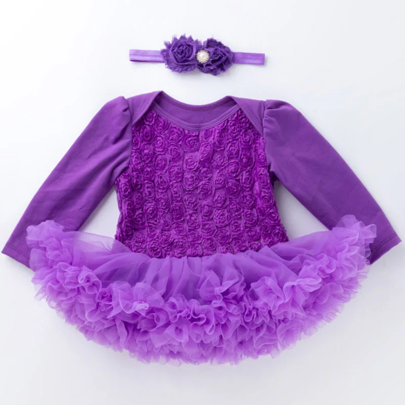 lace dress baby girl one year birthday girl dress long sleeve tutu newborn dresses for baby girls red purple tulle dress baby
