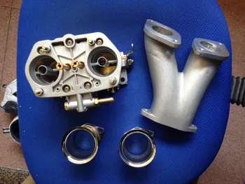 

48MM TWIN CHOKE CARBURETOR 48IDF FOR VOLKSWAGEN FIAT PORSCHE MANIFOLD & AIR STACKS