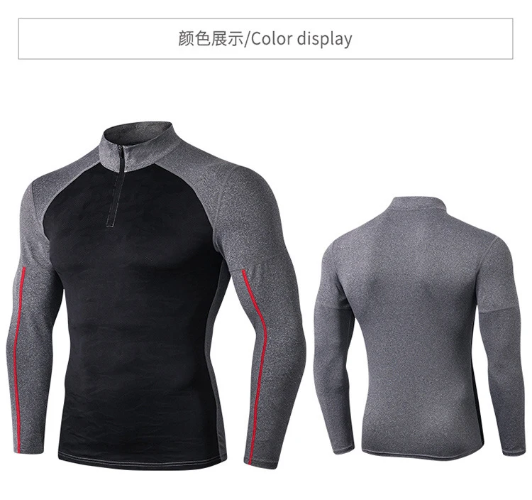 Мужская осенняя и зимняя одежда для фитнеса с длинным рукавом, профессиональная облегающая высокоэластичная Спортивная камуфляжная футболка с длинным рукавом для бега 91504