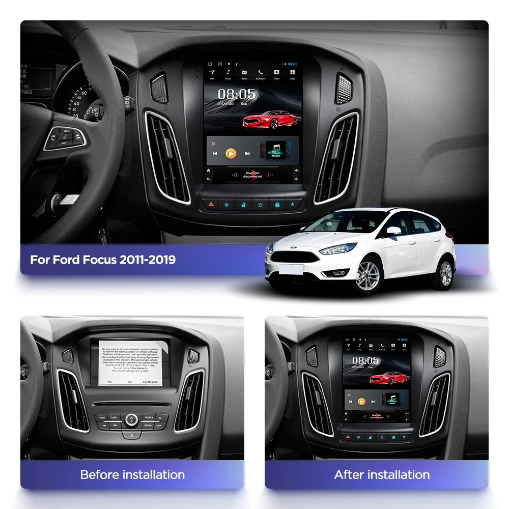 US $223.86 4G Lte Vertical Screen Android 100 Car Gps Multimedia Video Radio Player For Ford Focus 20112019 Years Navigation Stereo