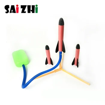 

Saizhi Kids Air Pressed Rocket Launcher Step Pump Children's Foot Toy Rocket Outdoor Light Parents Children