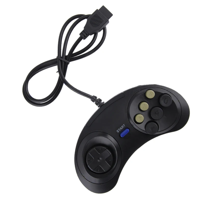 클래식 유선 6 버튼 조이패드 핸들 게임 컨트롤러, SEGA MD2 메가 드라이브 게임 액세서리 범용 원격 제어 
