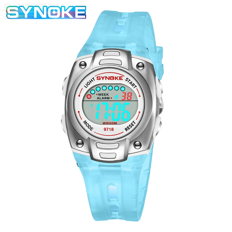 

SYNOKE Cute Watch Children Sports 50M Waterproof LED Alarm Kids Digital Watch Colorful Electronic Clock Girls Boys Gifts Relgio