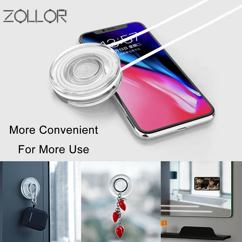 

ZOLLOR Multi-function line sticking stickers without trace magic stickers lazy home mobile phone holder repeatable nano Velcro