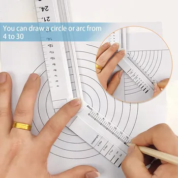 

40^Multifunction Plastic Ruler 12 Inch Standard/Metric Ruler Straight Ruler