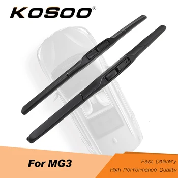 

KOSOO For MG3 Fit J Hook Arm 2011 2012 2013 2014 2015 2016 2017 2018 Auto Natural Rubber Wiper Blades Clean The Windshield