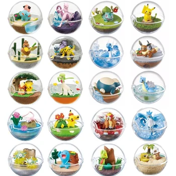 

Pokemon Figure 6pcs/set Pokeball Gashapon Pikachu Pokemon Ball Toys Poke ball Dolls Eevee Collectible Table Ornament Kids Gifts