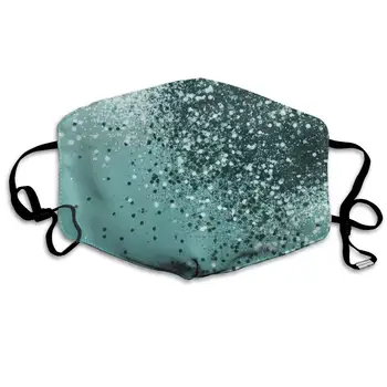 

NiYoung Breathable Anti Dust Mouth Mask with Adjustable Earloop, Warm Windproof Reusable Washable Half Face Mask, Teal Mermaid