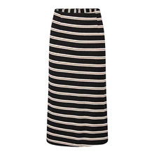 Полосатый Женский высокой талией был тонкий мешок бедра слово длинная юбка