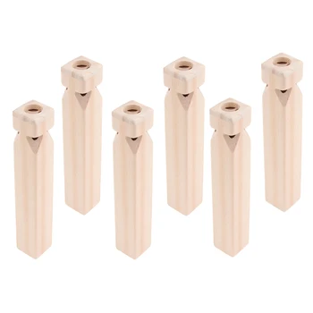 

6 Pieces Square Wooden Train Whistle Toy for Kids Toddlers Adults,Early Musical Educational Toy Mini Train Whistles Wood
