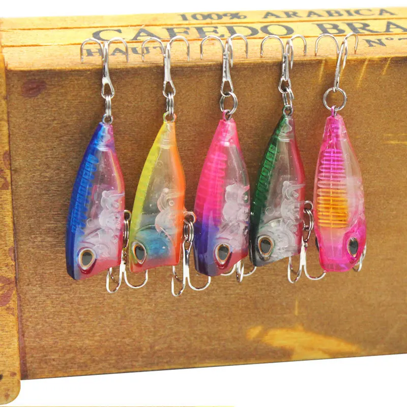 

1Pcs Mini Popper Minnow Fishing Lure Luminous Hard Bait 4cm/3.3g Crankbait Isca Wobbler Tackle TopWater Floating Pike