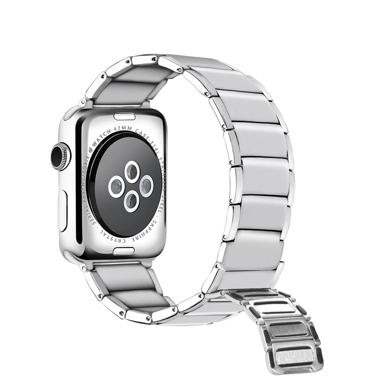 Ремешок для Apple Watch Группа Apple Watch 4 3 2 1 Iwatch ремешок 38 мм 40 мм мужской браслет из нержавеющей стали аксессуары для часов