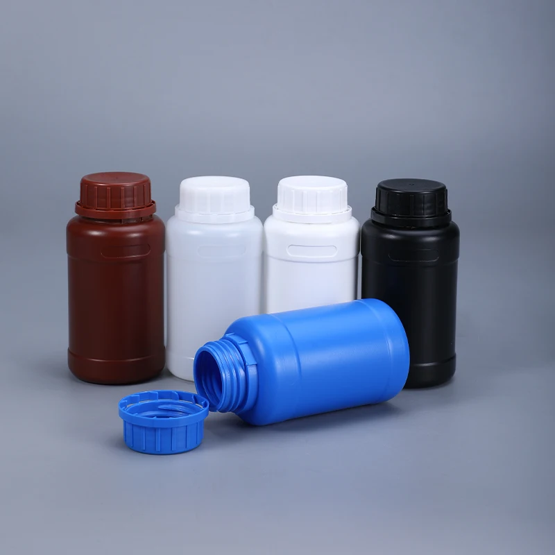 250ml Popular overseas Round plastic bottles with Empty liquid 5 popular Packa Lid Chemical