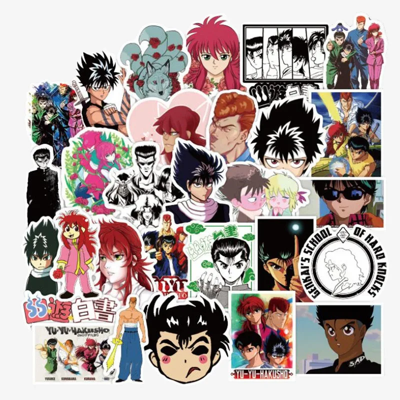 

10/30/50 PCS Youyou Hakusho Japanese Anime Graffiti Luggage Laptop Guitar Waterproof Sticker Wholesale