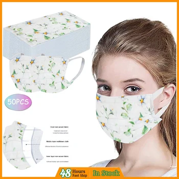 

50 pcs adult unisex Kids Maske Mascarilla desechable Disposable 3ply Ear Loop Face Masks fast shipping breathable mascarillas