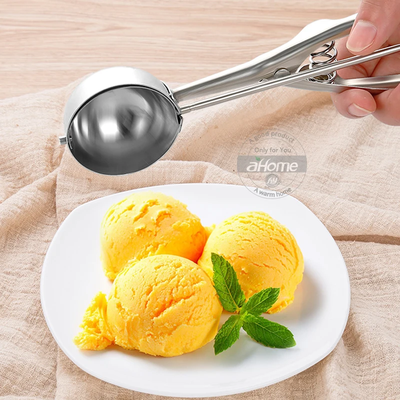 Ice Cream Scoop ,Stainless Steel Cookie Scoops with Trigger Release, Spherical Scoops for Mashed Potatoes kitchen Accessories