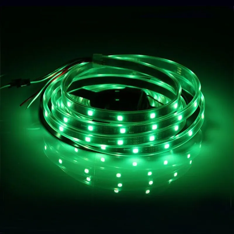50 м/лот 5 м/рулон DC12V WS2811 IC SMD5050 RGB бусины 30led/M светодиодные программируемые полосы света водонепроницаемые рождественские украшения