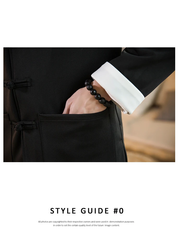 Sinicism Store, мужская мода, куртка в китайском стиле, Мужская свободная осенняя одежда Tang, Мужская свободная куртка с вышивкой и пряжкой