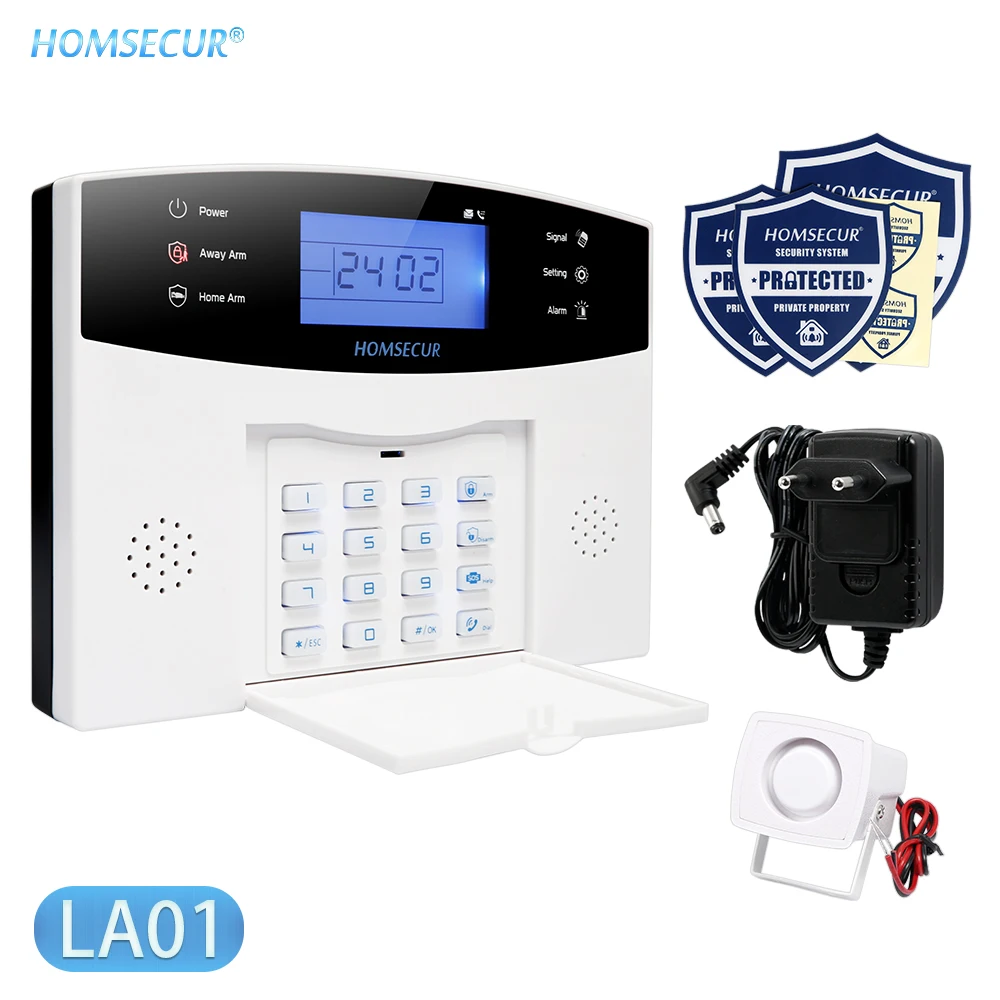 Homsecur беспроводный и проводной 433 МГц GSM 850/900/1800/1900 домашняя система охранной сигнализации LA01 - Цвет: EN Version