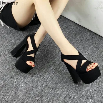 

Summer new Korean fashion wild 15 cm new waterproof platform super thick super high heels sandals women's shoes