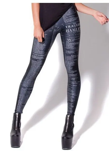 

Fashion digital print black letter pattern Leggings Clothing Women's Fitness Quick Dry High Waist Leggins Fitness Workout Pants