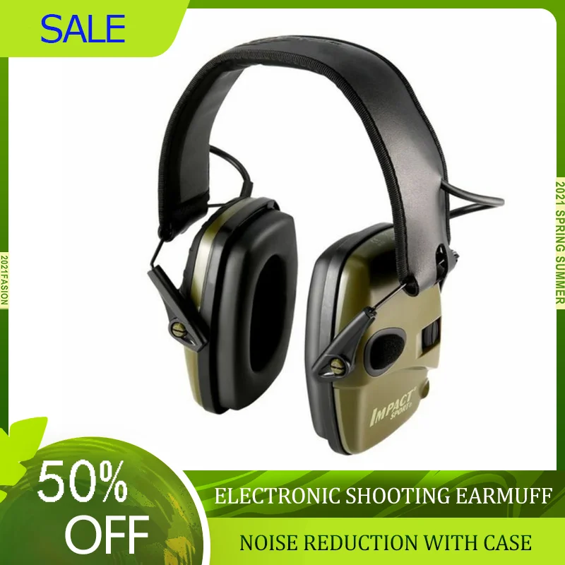 Foldable Electronic Ear Muffs Hearing Protection Shooting Anti-Noise Protector 