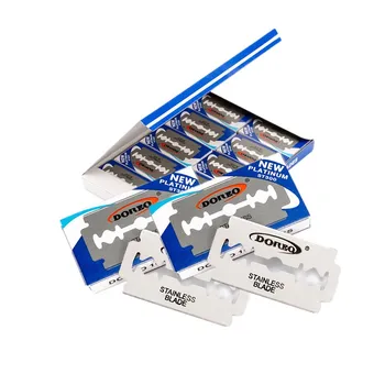 

DOREO 100pcs Men Razor Blade Stainless Steel Double-sided Blade Private Care Safety Shaver High Quality Vintage Shaving Mild