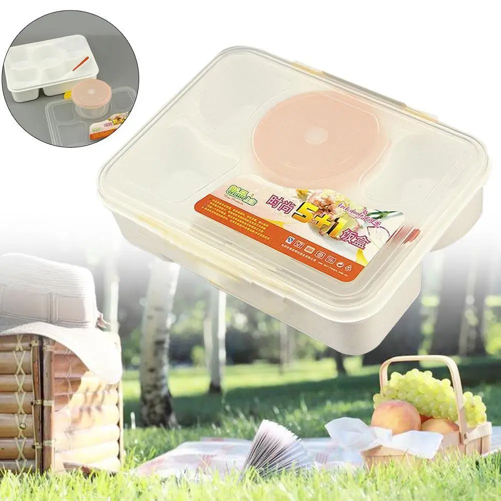 Микроволновая печь Bento Ланч-бокс Microwavable контейнер для еды коробка с ложкой посуда - Цвет: Белый