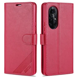 Luxueuze AZNS TPU Lederen Portemonnee Flip Case met Kaartsleuven en Magnetische Sluiting