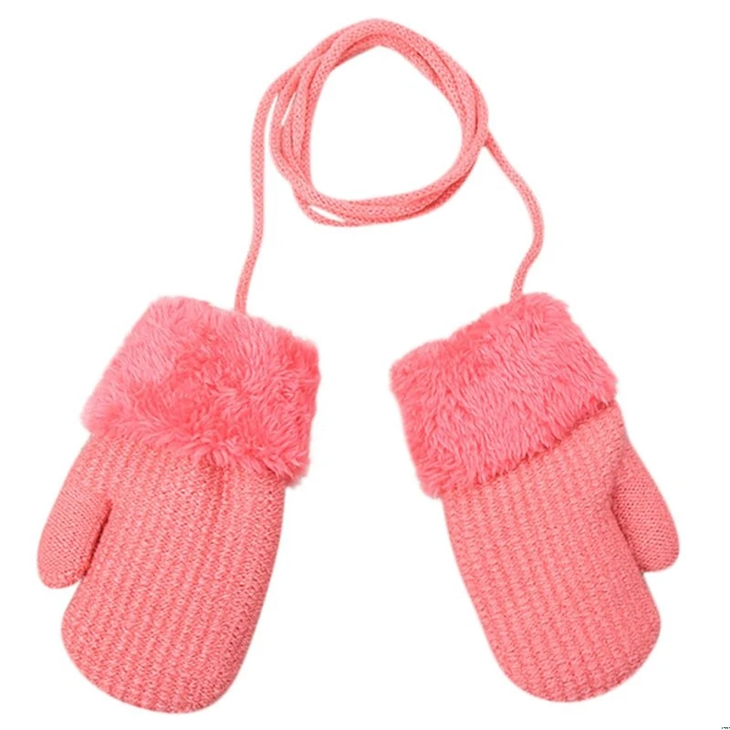 Winter Outdoor Baby Jongens Meisjes Gebreide Handschoenen Warm Touw Volledige Vinger Handschoenen Voor Kinderen Opknoping Hals Handschoenen Kids|Handschoenen Boxhandschoenen| - AliExpress